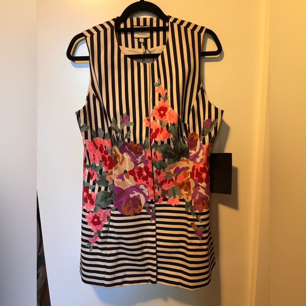 Tuckernuck flowering trellis structured Rhoda tunic top - sz12 BNWT